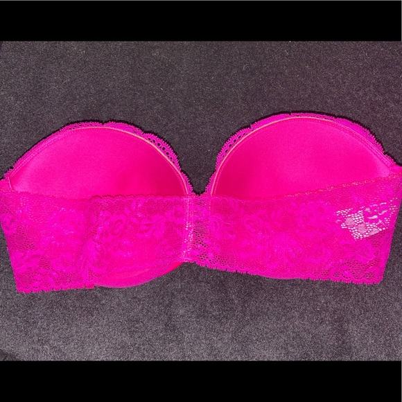 Hot pink VS embellished strapless bra - Picture 2 of 3